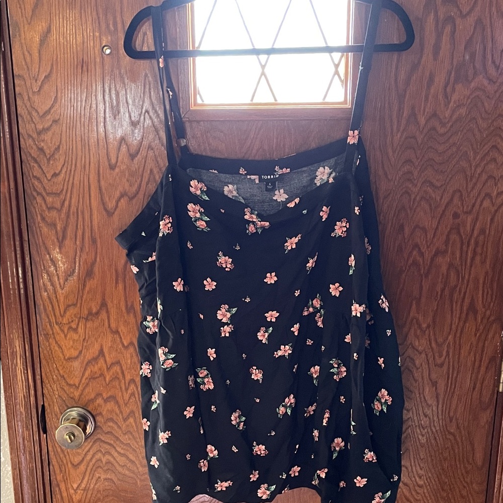 Torrid Black Floral Camisole